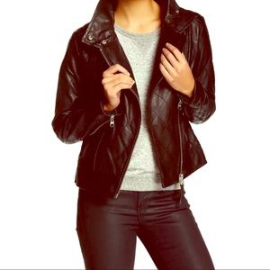 Mackage Genuine Lambskin Leather Moto Jacket